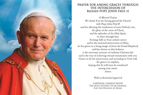 Prayer for Blessed John Paul I .